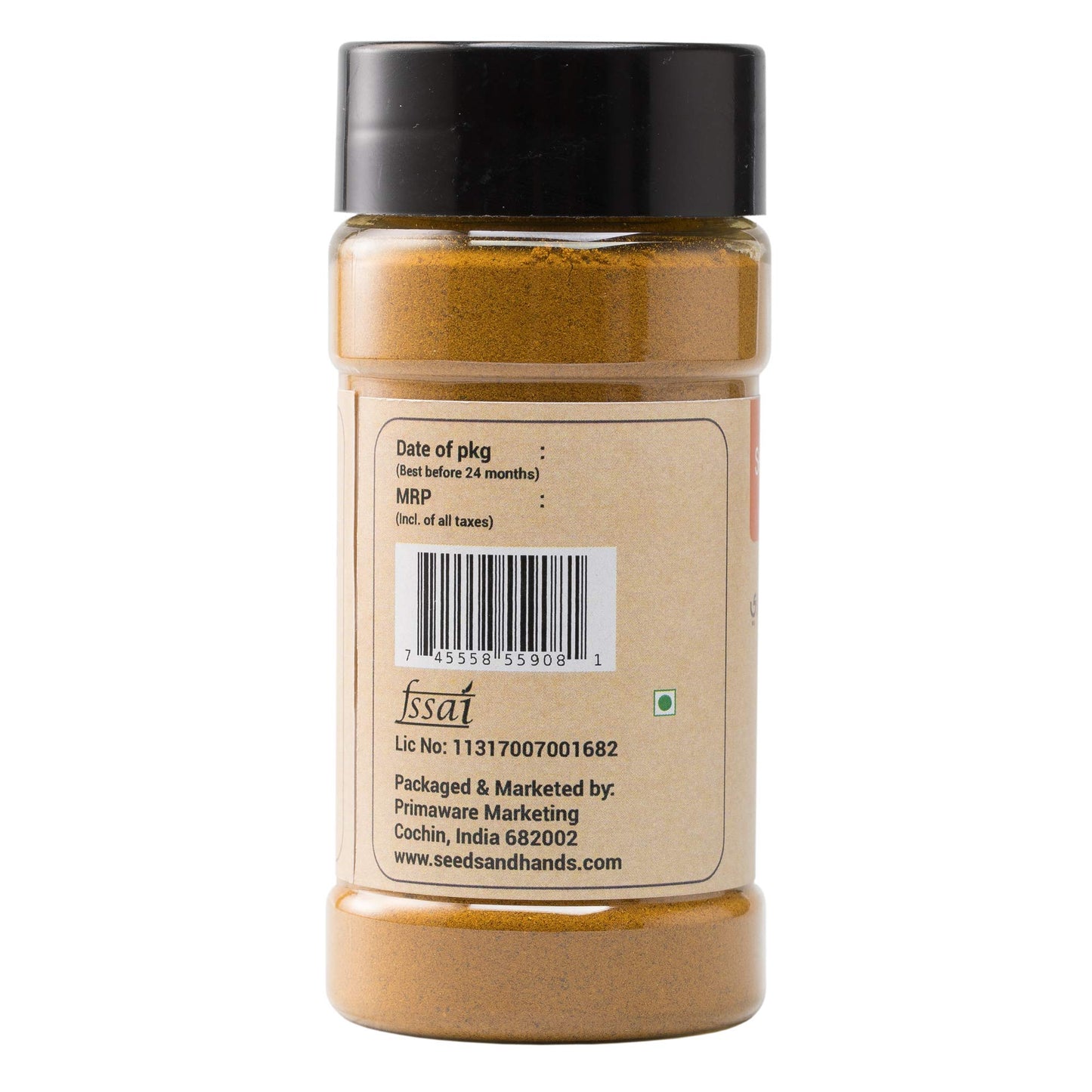 Seeds and Hands Wayanad Raw Wild Turmeric/Kasturi Manjal/Kasturi Haldi Powder for Skin Care [100% Pure and Natural] (65g)