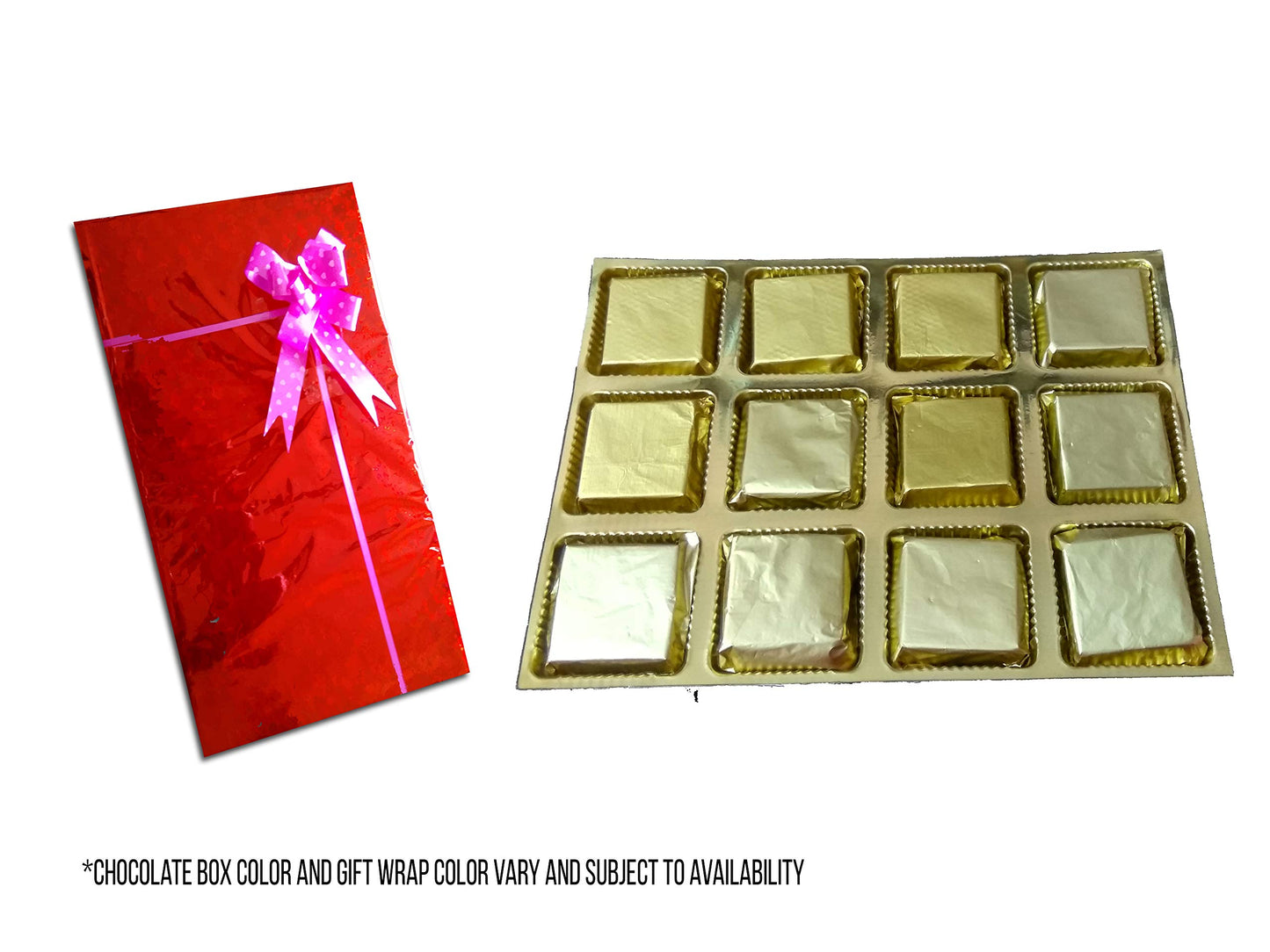 redbakers.in Happy Birthday 12 Chocolate Gift Box & Greeting Card Combo Gift Pack (TIKBLACK),225gram