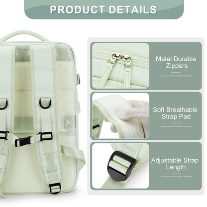 PAUBACK travel backpack for women men, Mint Green, Update