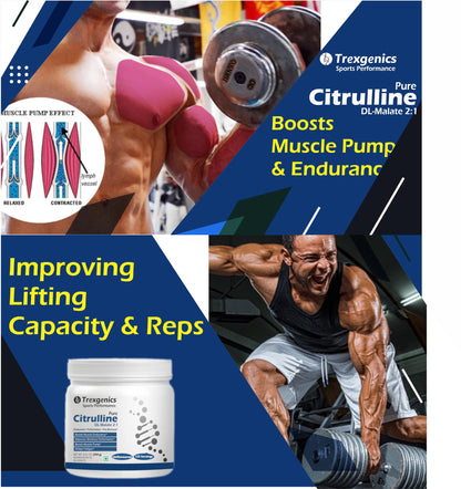 Trexgenics CITRULLINE Pure Powder (125 Servings) Endurance, Muscle Pump, Fatigue Control (250 gm) (Pack of 1)