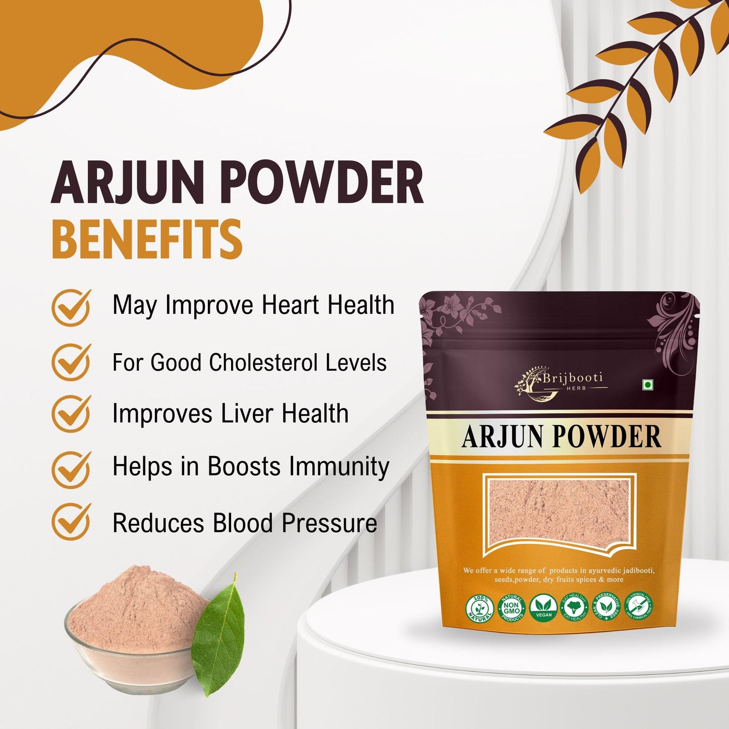 BIRJU MAHAVIR Bmkb Terminalia Arjuna Arjun Chaal Powder, Natural, 200 g- image 7