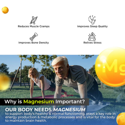 Health Veda Organics Magnesium Citrate + Glycinate 1648mg for Healthy Muscle Functioning, Improves Bone Density, Maintain Sugar Level, Assists in Heart & Nerve Health | 120 Veg Tablets for Men & Women