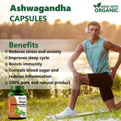 Zindagi Ashwagandha Extract Capsules - Herbal Supplement - Immunity Booster 60 Caps (Pack of 1)