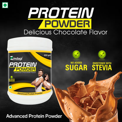Zindagi Protein Powder for Adult - Whey Protein Powder - Health Supplements for Adult - Sugar Free Nutrition Drink (200 Gm)