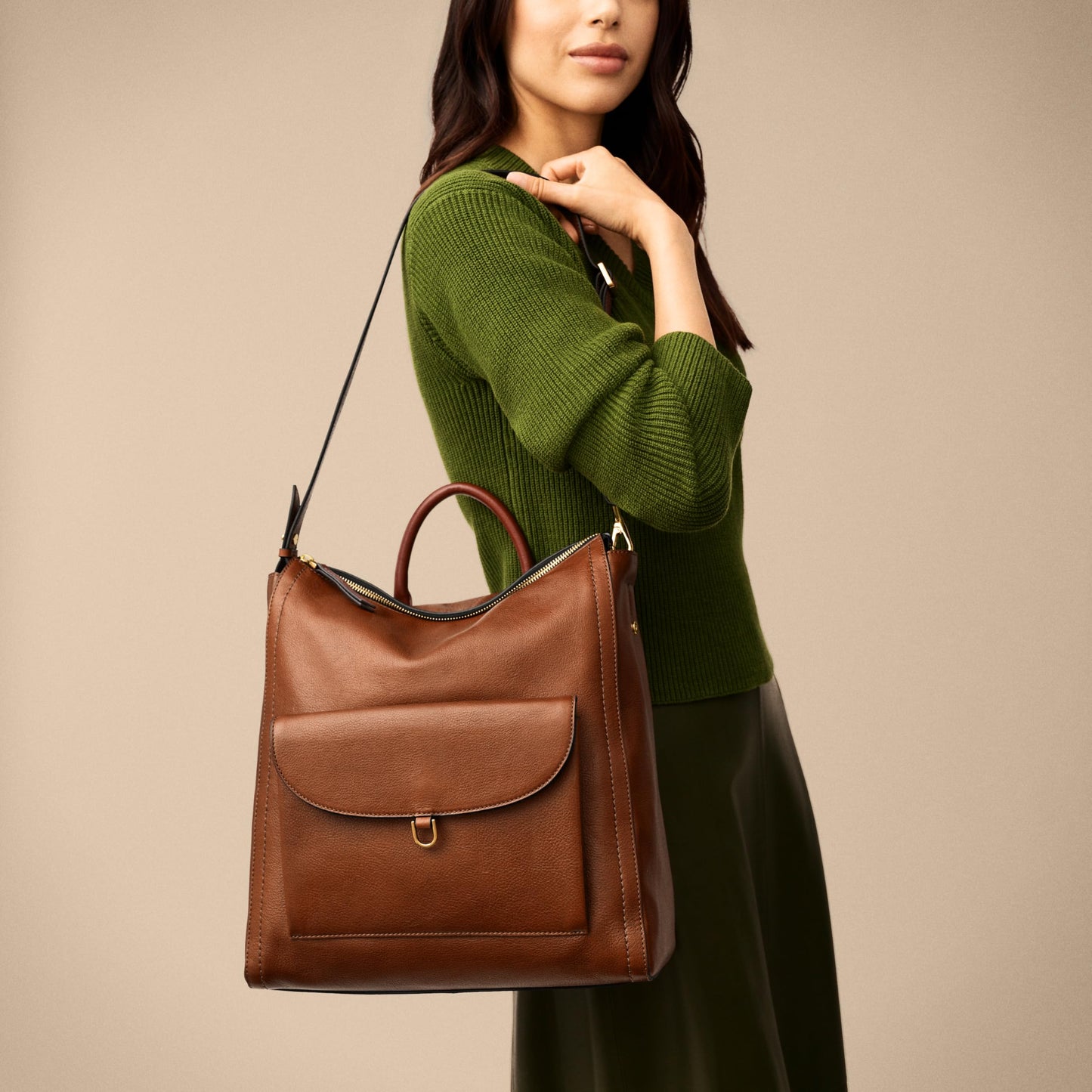Fossil Women Parker Brown Backpacks ZB1836200
