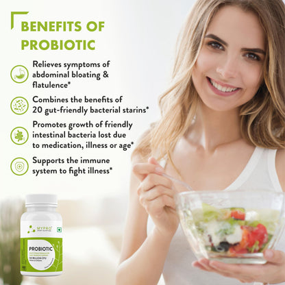 Mypro Sport Nutrition Probiotics Supplement 30 Billion FC Multi Strain Formula For Daily Probiotic Support Improves GI Immunity Helps To Maintain Healthy Digestive System For Men & Women 60-Capsules