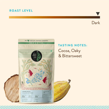 Blue Tokai Coffee Roasters Vienna Roast - Dark Roast | Moka Pot Coffee Grind 250g | Rich Taste & Aroma | 100% Arabica Beans | Specialty Coffee | Freshly Roasted Ground Coffee