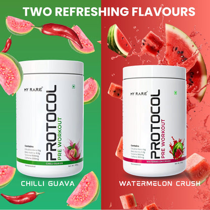 My Rare Protocol Pre-workout [25 Servings, Chilli Guava Flavour] | Boost Energy, Sharp Focus, Peak Pump | Pre-workout Supplement for Athelete's - 350g