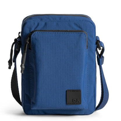 DailyObjects Pivot Travel Sling Bag for Men and Women|Adjustable Shoulder Strap|Recycled Lightweight Material|Water Repellent|Zippered Main Compartment|Slip Pockets| For Daily Use & Travel (Blue)