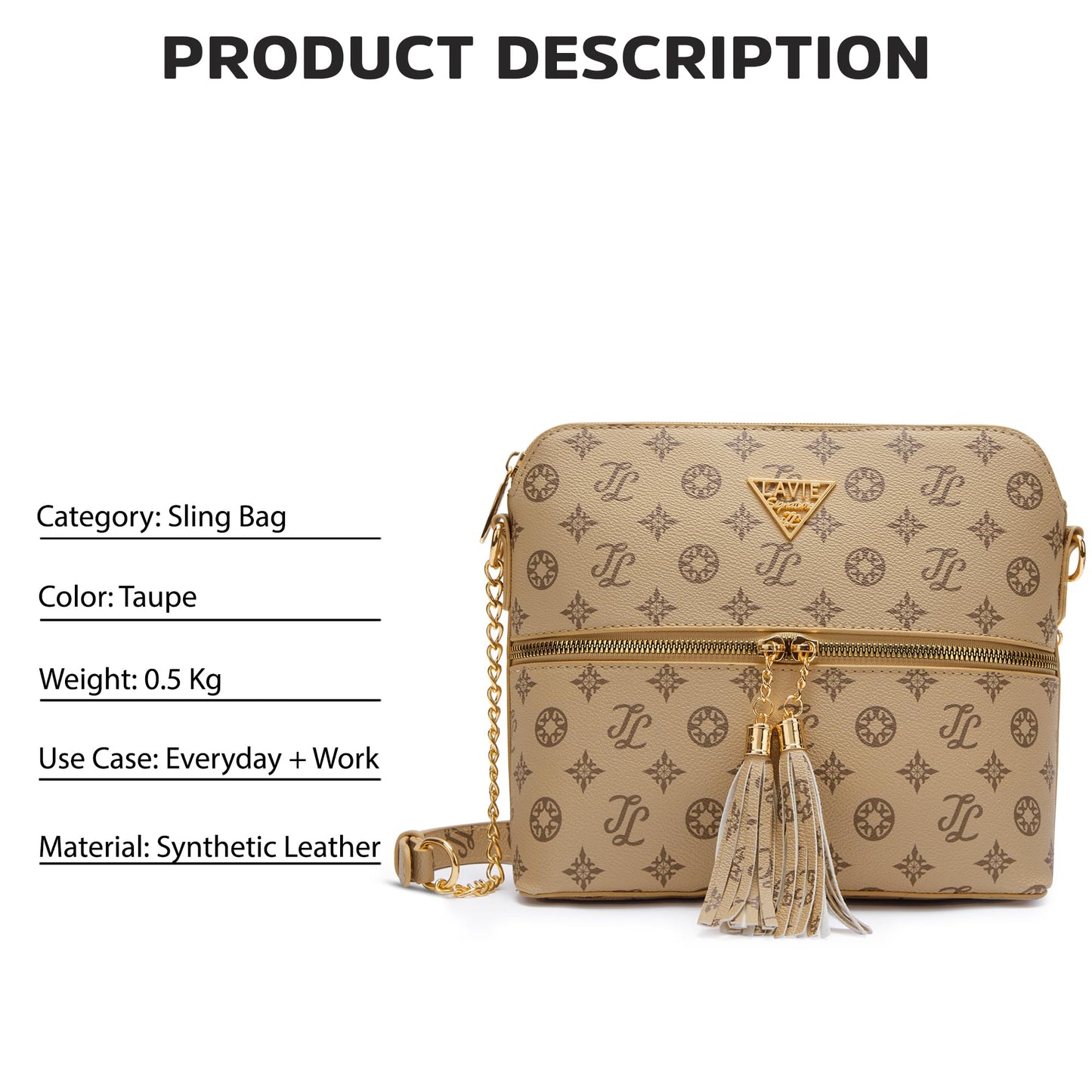 Lavie Signature Women's Portland Cross Body Sling Bag | Stylish Shoulder Bag | Ladies Purse Handbag | Gift for Women