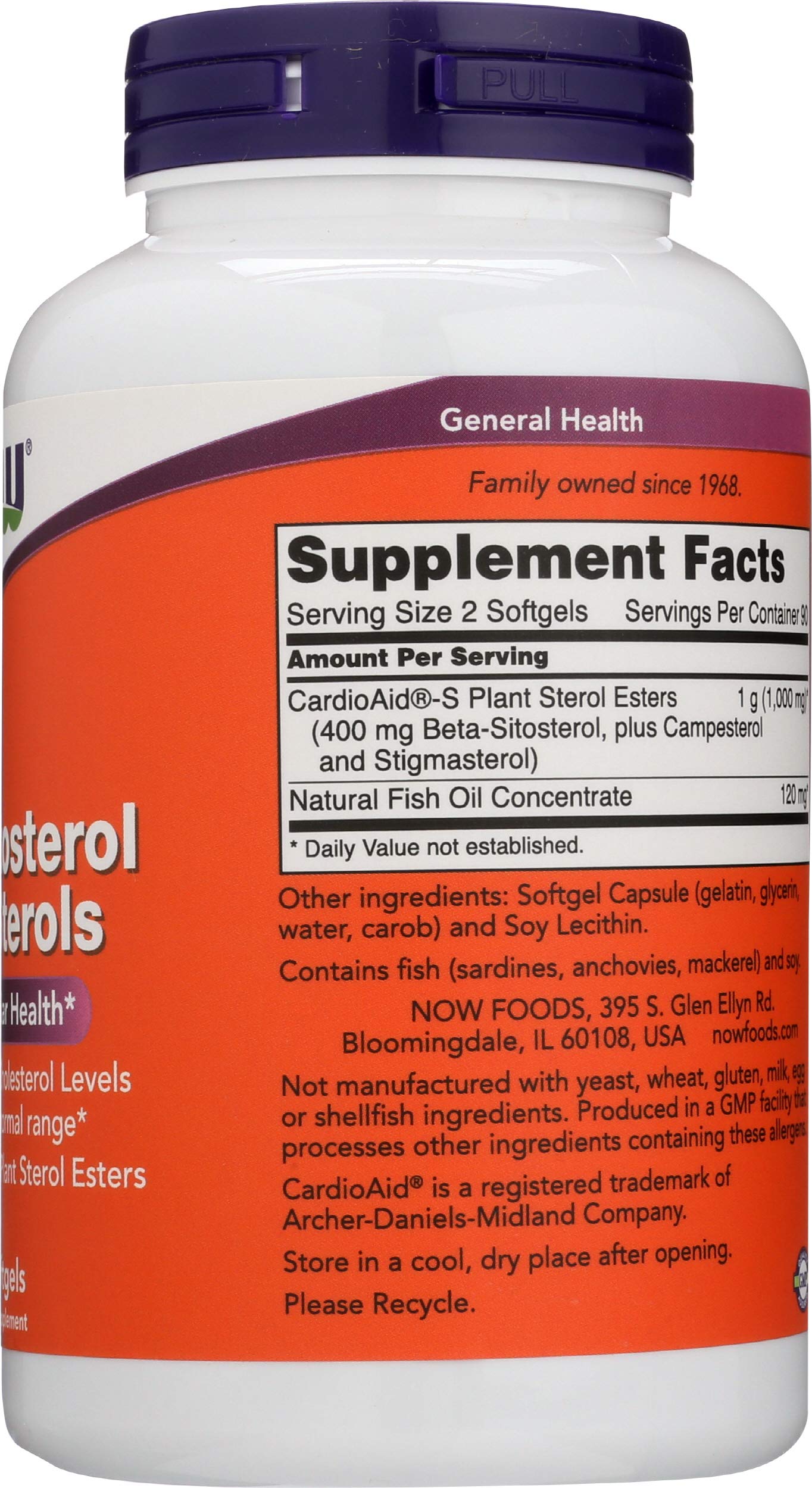 Beta-Sitosterol Plant Sterol Softgels Now Foods 180 Softgel- image 3