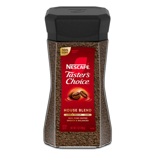 Tasters Choice Nescafe Tasters Choice Instant Coffee, House Blend, 7 Ounce.