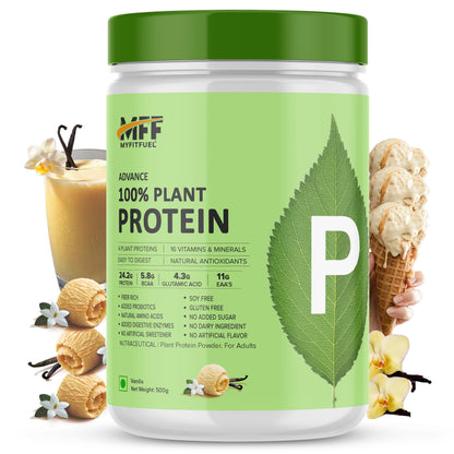 MyFitFuel Advance 100% Plant Protein (4 Plant Proteins, 16 Vitamins & Minerals,