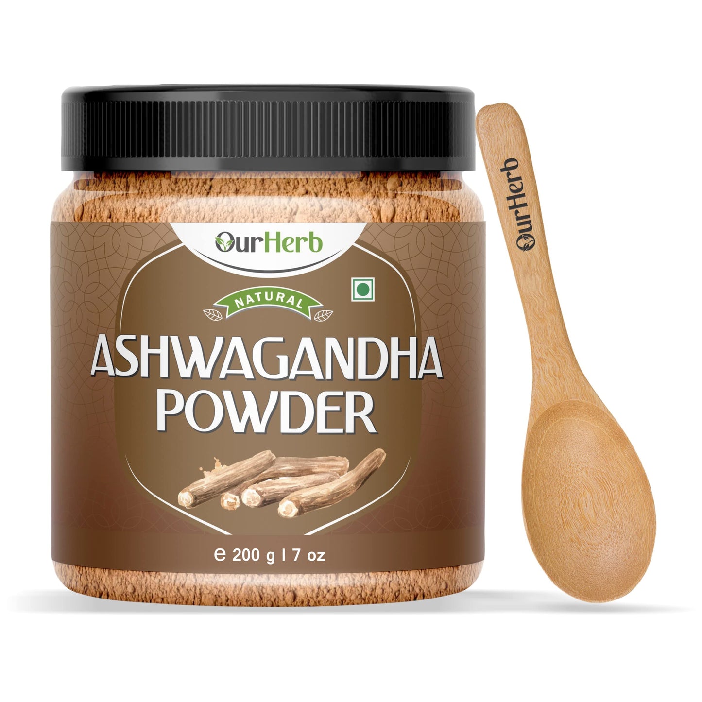 OurHerb Pure & Natural Ashwagandha Powder 200g | Ayurvedic Herbal Supplement | Supports Stress Relief | Enhances Energy & Vitality