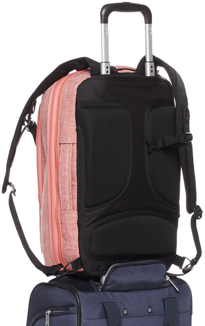 AmazonBasics Slim Carry On Laptop Travel Overnight Backpack - Salmon