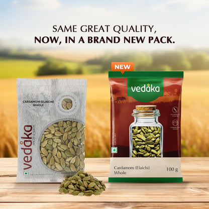 Vedaka Whole Cardamom (Elaichi), 100g
