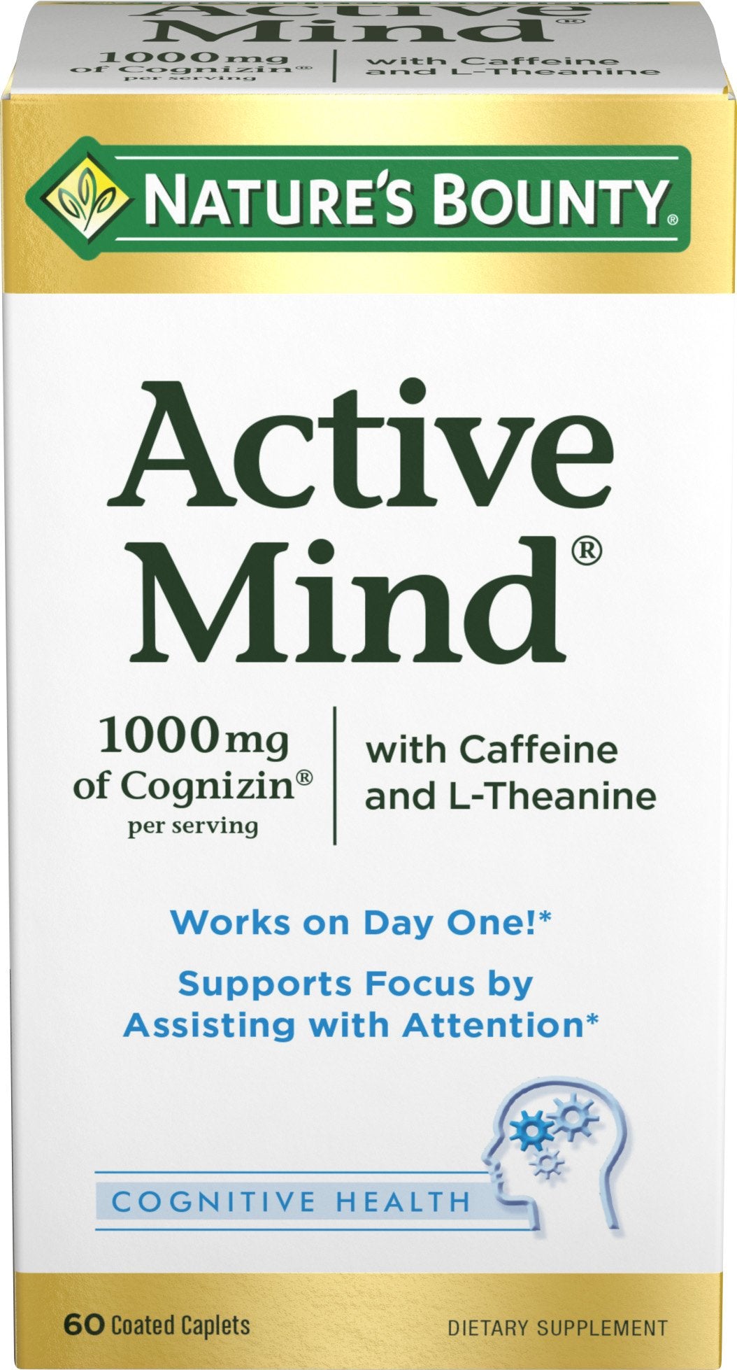 Nature's Bounty Active Mind, 60 Coated Caplets