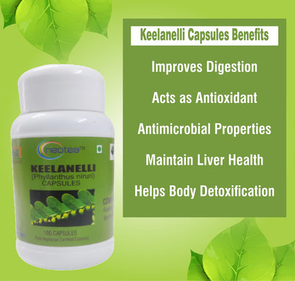 Neotea Keelanelli Capsules | Bhumi Amla | Chanca Piedra | Capsule Phyll- image 2