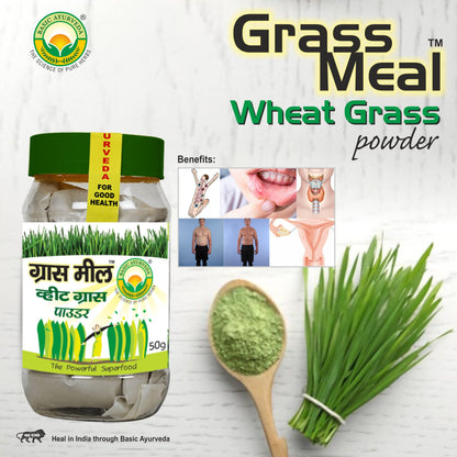 Basic Ayurveda Grass Meal (Wheat Grass Powder) (50 Gram)- image 4