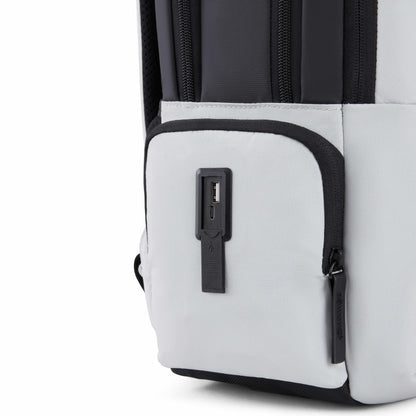 American Tourister Verve 17" Laptop Backpack | USB Charging Port | Smart Trolley Sleeve | Hidden Pocket | Tractum Suspension Straps | Office Bag for Men and Women | Cool White | 1 Year Global Warranty