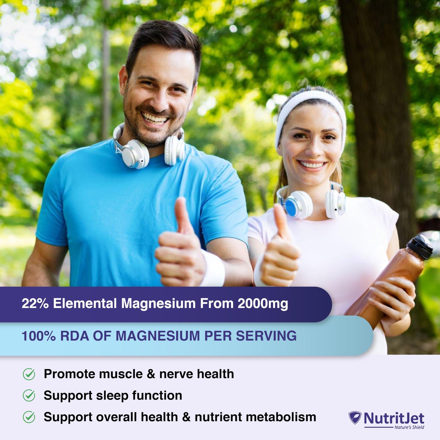 NutritJet Magnesium Glycinate Supplement 2000mg – 120 Veg Tablets | Magnesium Supplement For Sleep, Cramps, Recovery, Nerve & Muscle Function