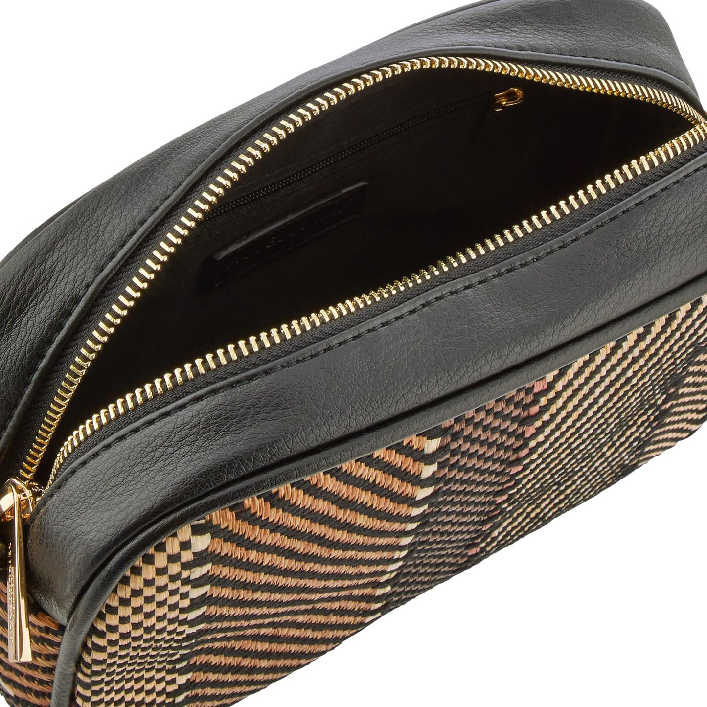 Accessorize London Women's Faux Leather Darks-Multi Aztec Textile Camera Bag
