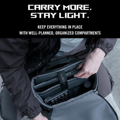 ASUS ROG Ranger BP2701 (2025) Lightweight Gaming Backpack, Spacious storage upto 22L, Ergonomic design, Built-in luggage strap, Adjustable Chest Strap, fits up to a 17-inch laptop, Black, 0.93 kg