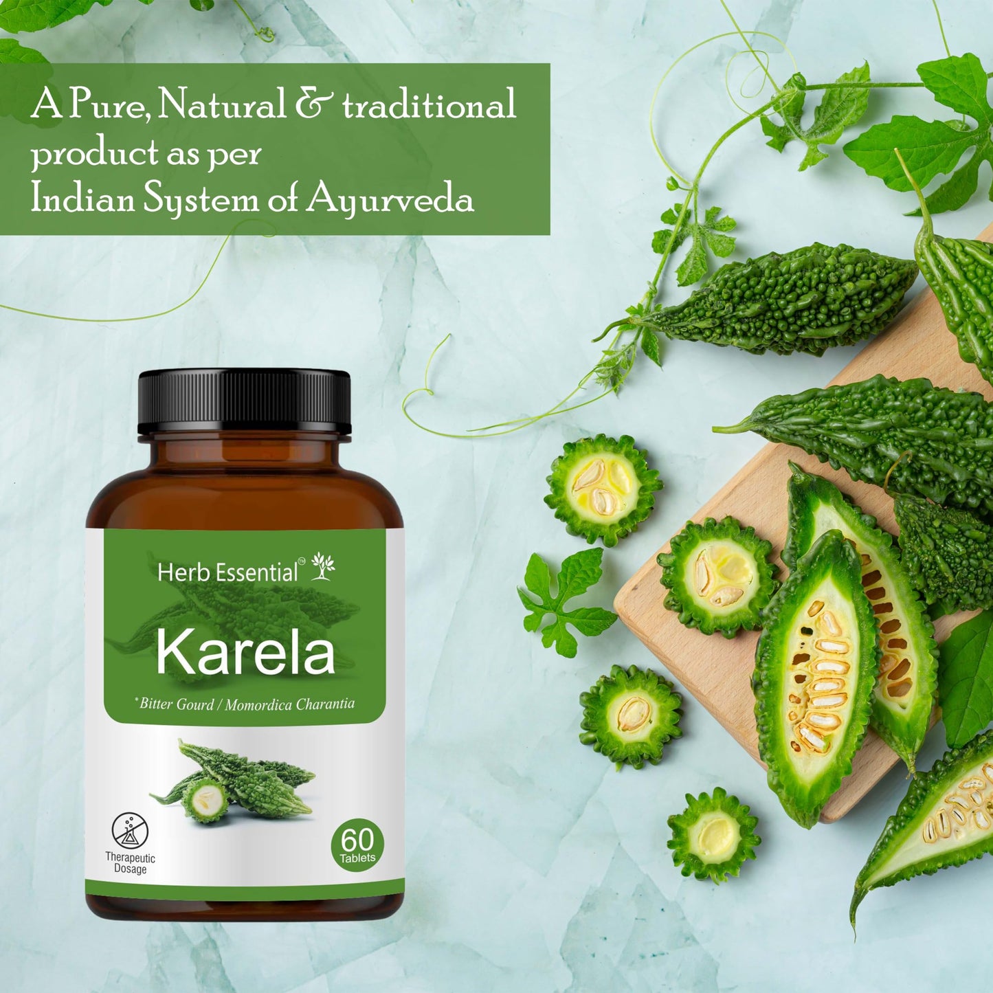 Herb Essential Karela 500 mg, 60 Tablets – Rich in Antioxidants, Vitami- image 5