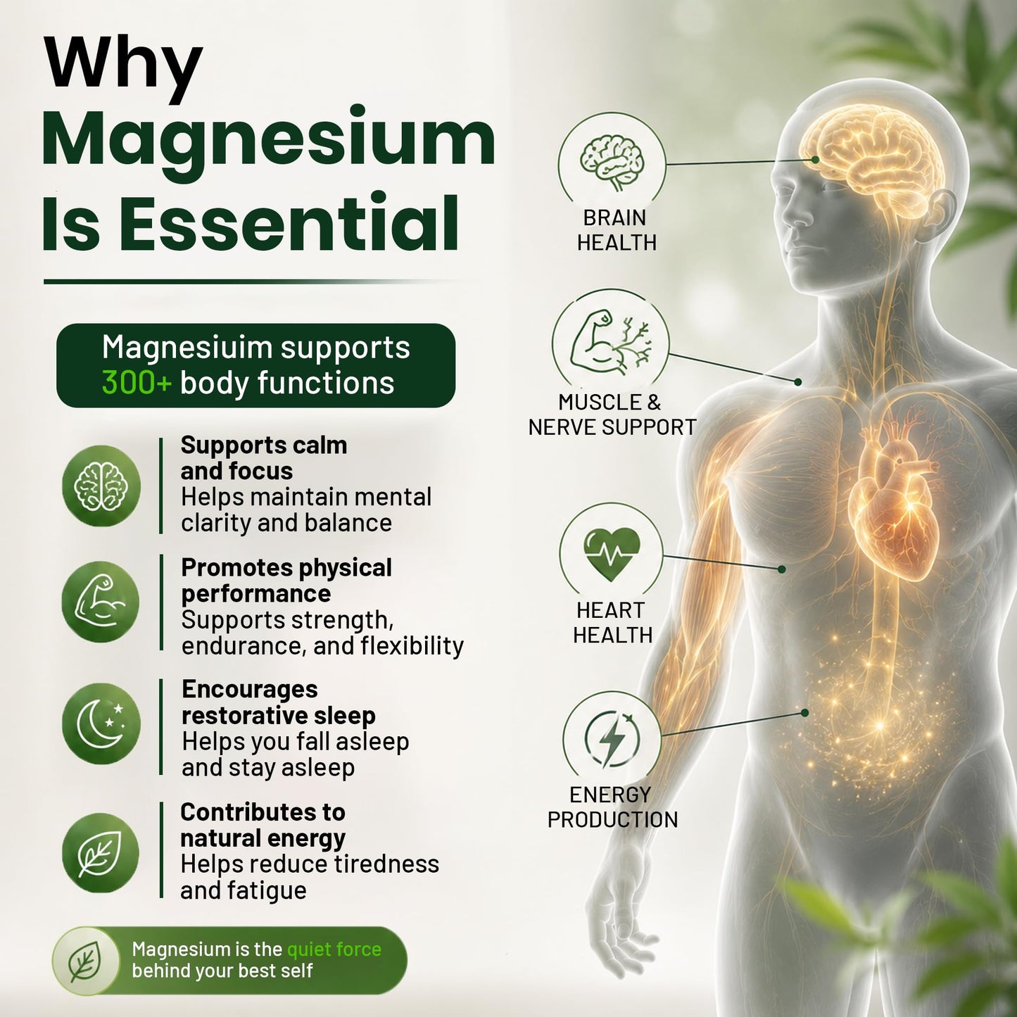 Pure Nutrition Mag 9 Pro - 120 Veg Caps | Magnesium Supplement with 9 Forms of High Absorption Magnesium Glycinate, L Threonate, Citrate for Sleep, Muscle, Nerve, Heart & Brain Health