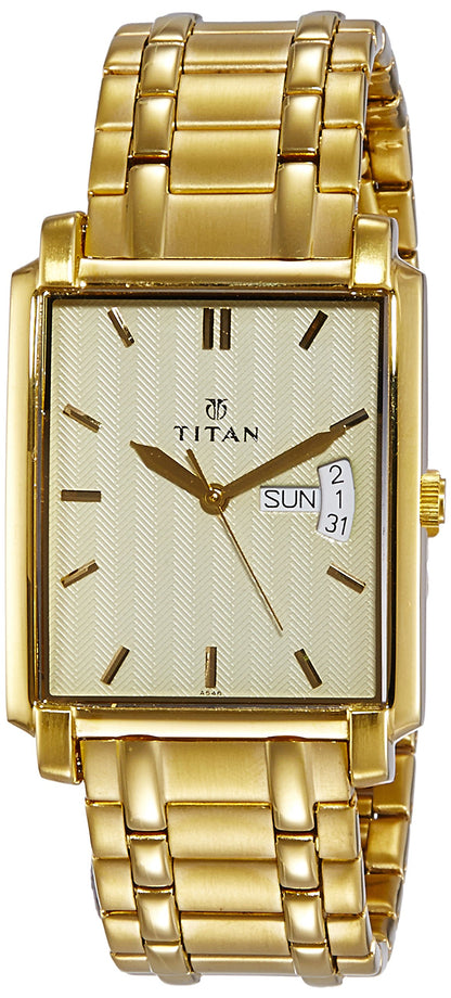 Titan Regalia Analog Beige Dial Men's Watch-NL1506YM02/NP1506YM02