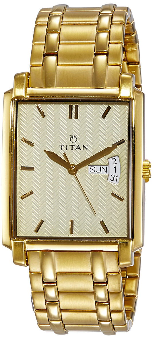 Titan Regalia Analog Beige Dial Men's Watch-NL1506YM02/NP1506YM02