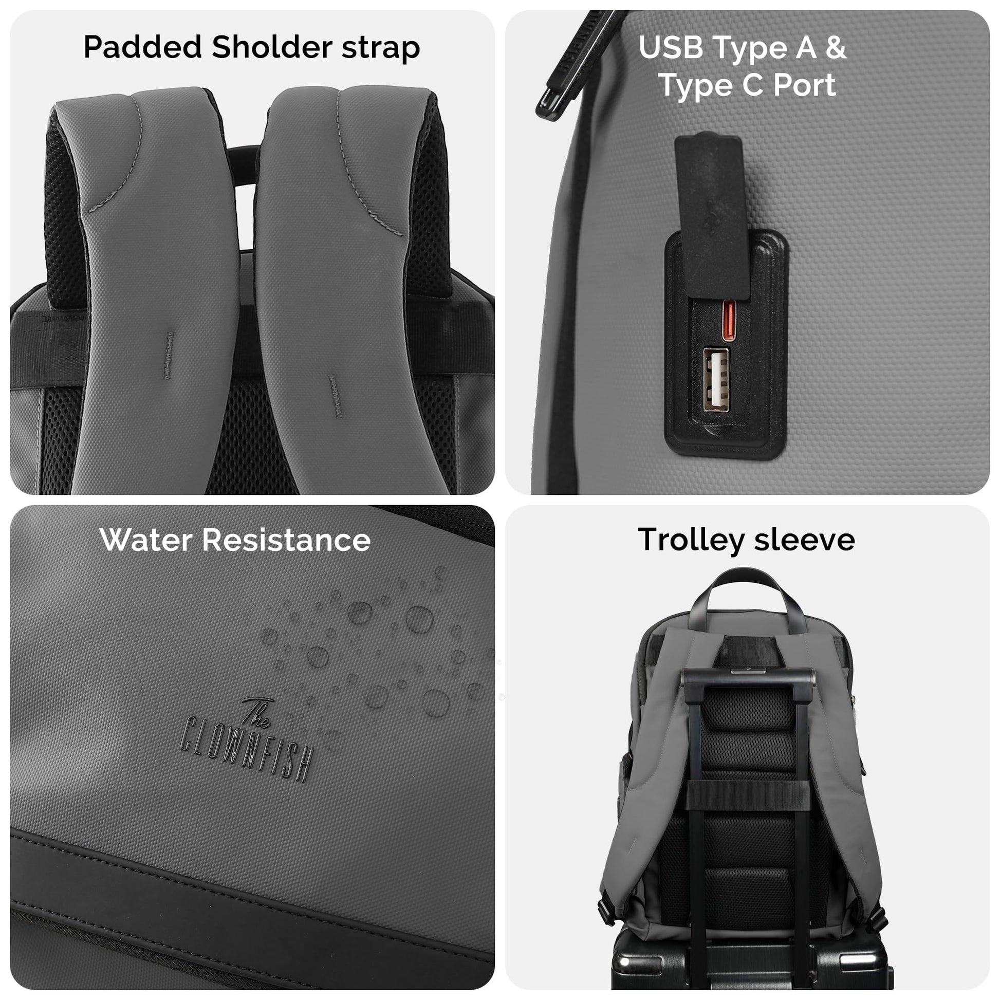 THE CLOWNFISH Trek Series Laptop Bag | 18 Inch Travel Laptop Backpack F- image 7