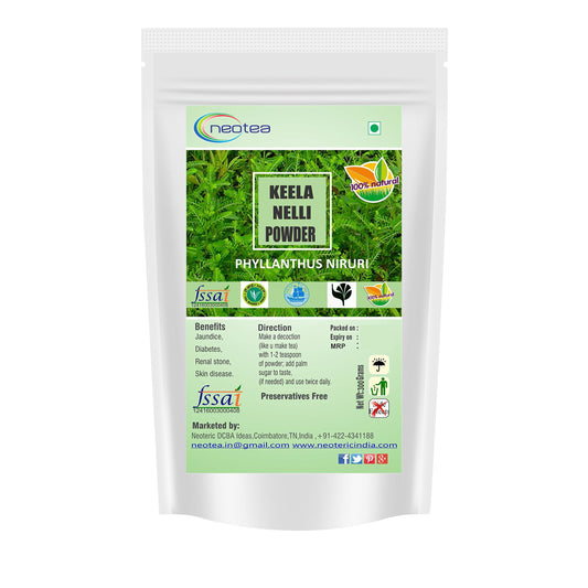 Neotea Keelanelli Powder | Bhumyamalaki | Phyllanthus Niruri | 300 GM | Ayurvedi