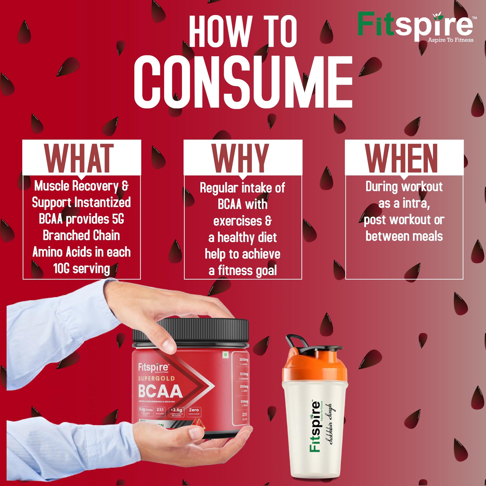 Fitspire Super Gold BCAA For Men & Women | 5.2 Gram BCAAs | Zero Added- image 6