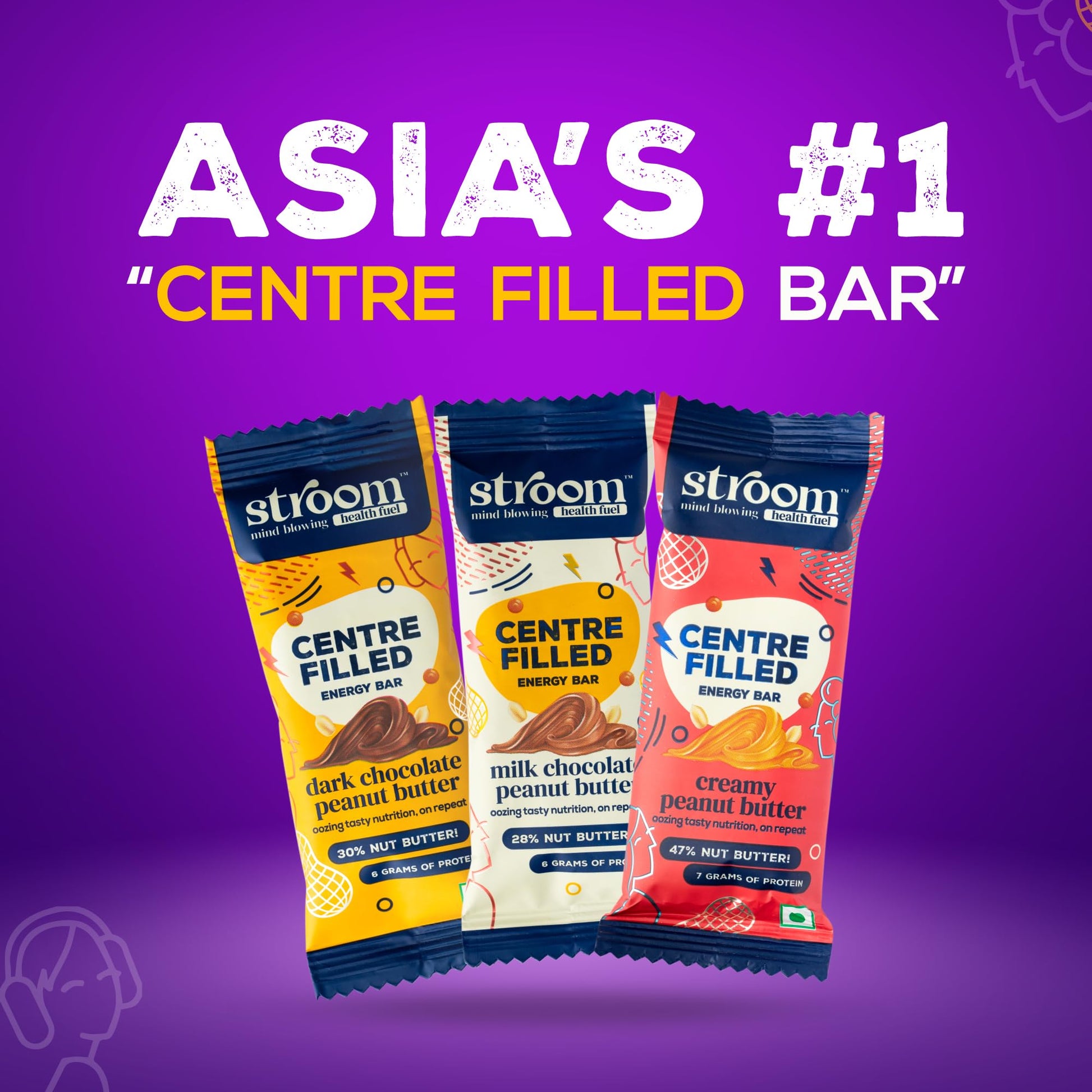 STROOM Asia's First Centre Filled Energy Bars | 7g Protein (10 Bars, 36- image 7