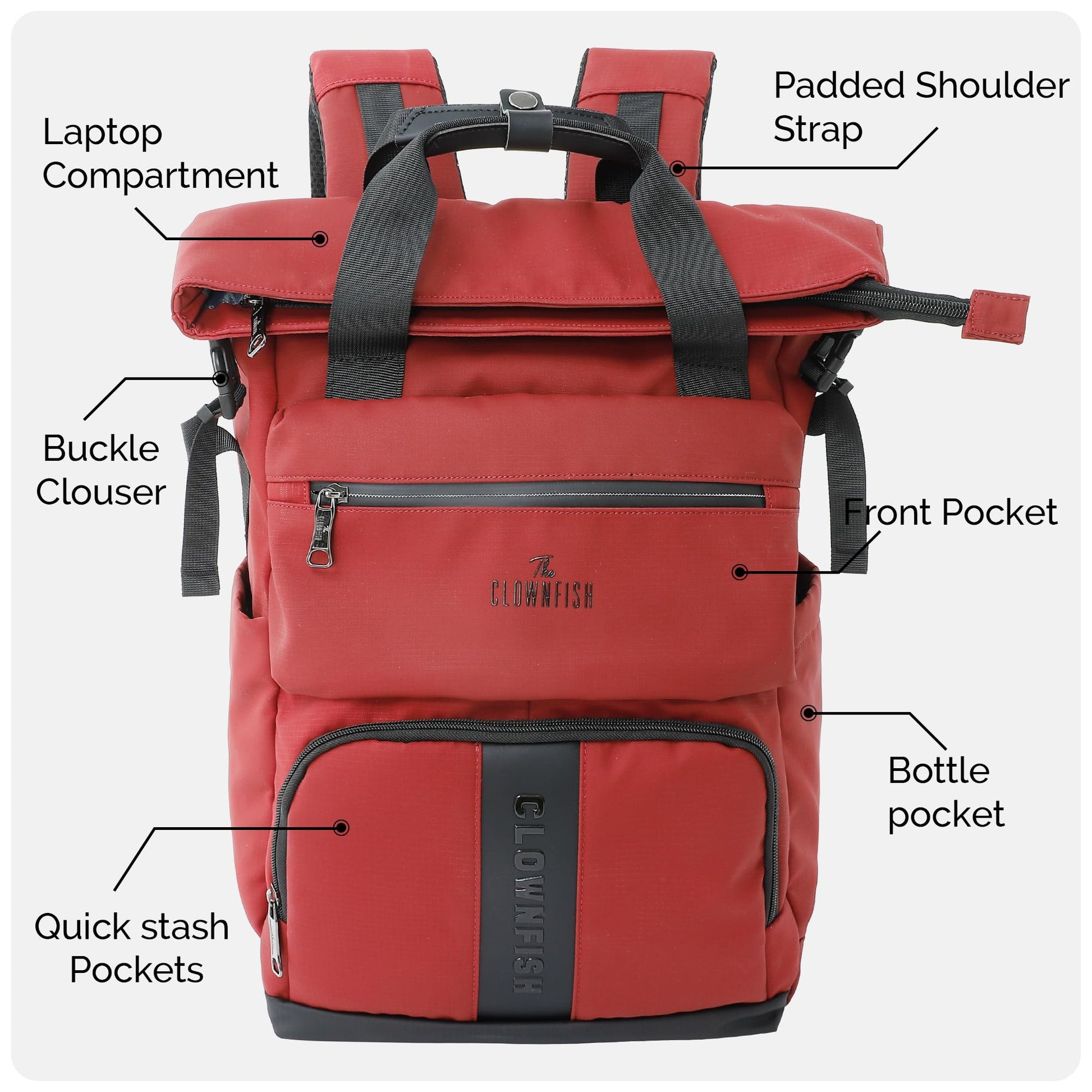 THE CLOWNFISH Chromepack Travel Laptop Backpack for Men and Women | Fit- image 5