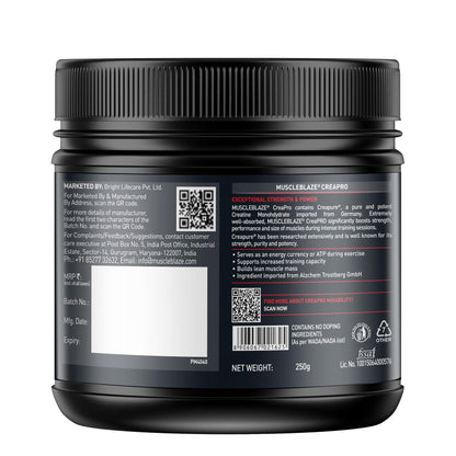 MuscleBlaze Creapro Creatine Monohydrate Powder 250 Gram (Unflavoured,- image 8