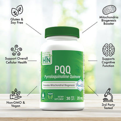 PQQ 20mg (Pyrroloquinoline Quinone) 30 vegecaps