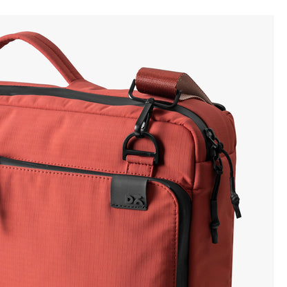DailyObjects Pivot Convertible Briefpack Bag (16L) |Unisex|Fits 13/14/15.6 inch Laptop/Macbook Pro/Air|Lightweight|Stylish Backpack|Office/Daily Use/Travel|Multi Pocket|Adjustable Strap-Red