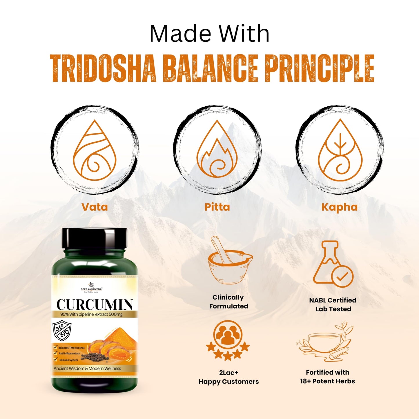 Deep Ayurveda Curcumin Vegan Capsules