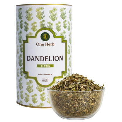 One Herb - Dandelion Leaves Tea 100g | Naturally Dried Dandelion Leaf | Single Ingredient Herbal Tea Infusion | Loose Leaf for Brewing