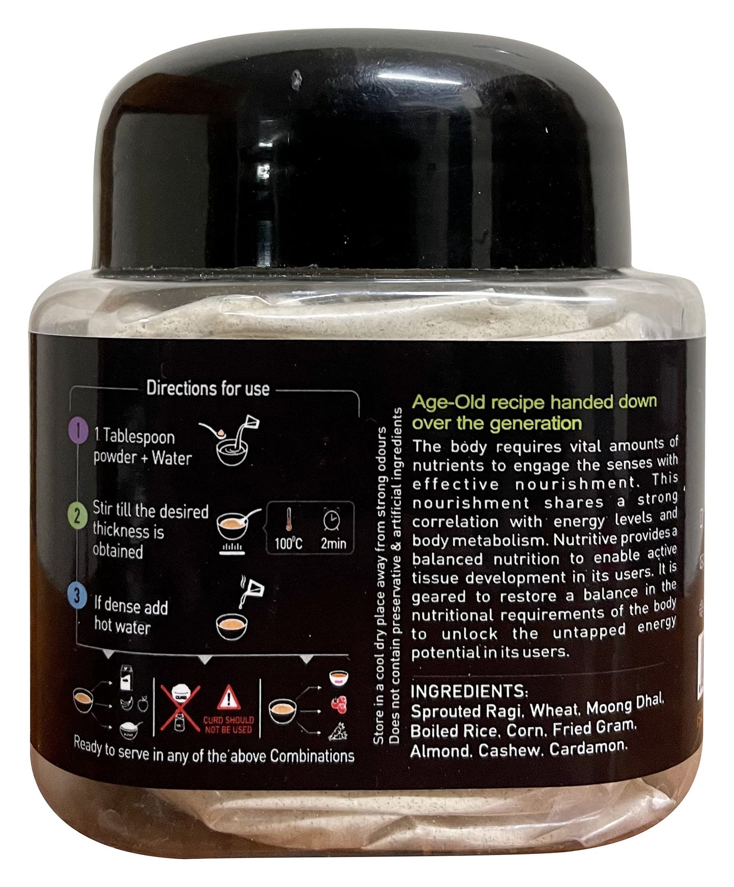 BRAWN HEALTHCARE Nutritive/Sathumaavu/Navadhaniya kanji/Porridge/Cardamam flavour/Nutritional drink