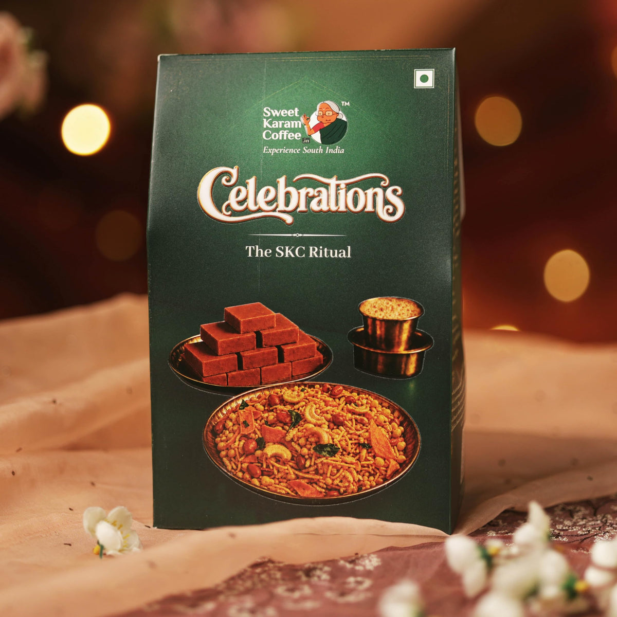 Sweet Karam Coffee Celebrations Ritual Hamper | Gift Hamper | Filter Coffee Burfi, Madras Mixture & Coffee Decoction | Festive Hamper | Janmashtami | Ganesh Chaturthi