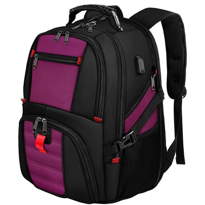 College Backpack, Extra Large Backpacks with USB Charging Port and Luggage Sleev
