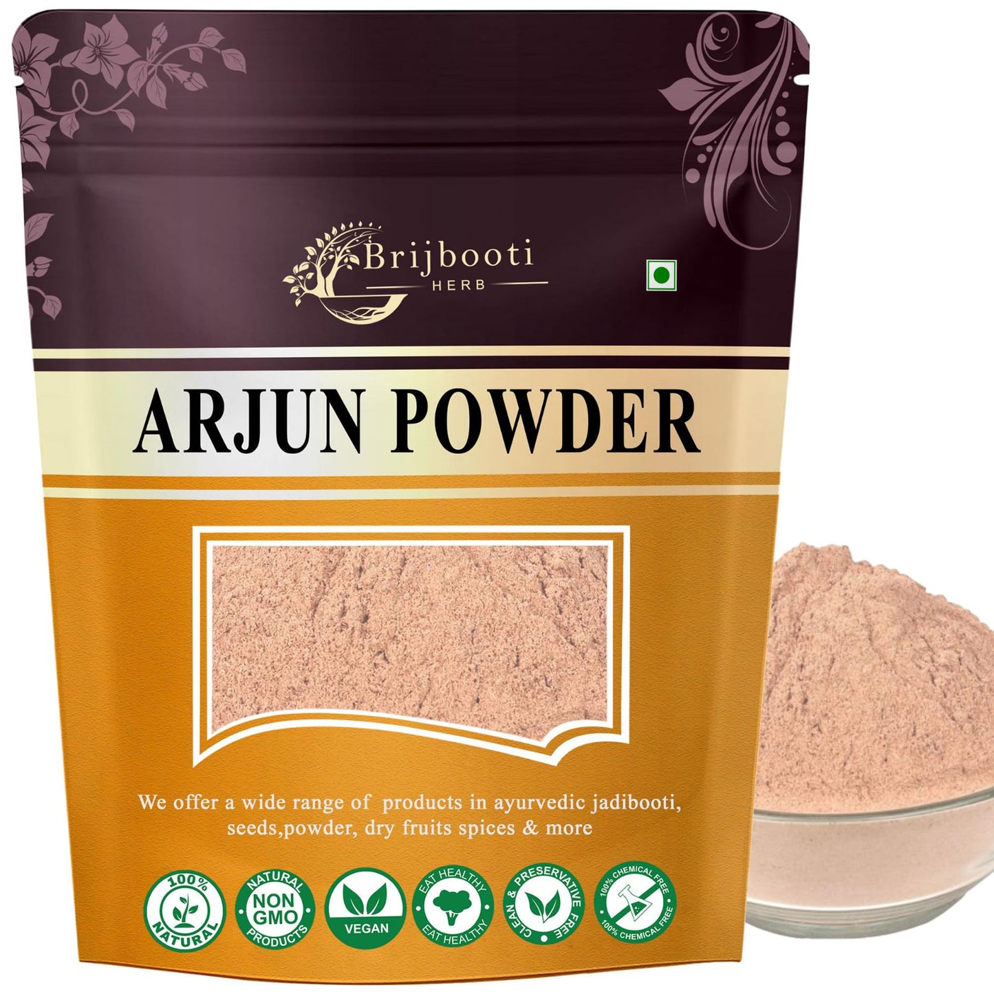 BIRJU MAHAVIR Bmkb Terminalia Arjuna Arjun Chaal Powder, Natural, 200 g