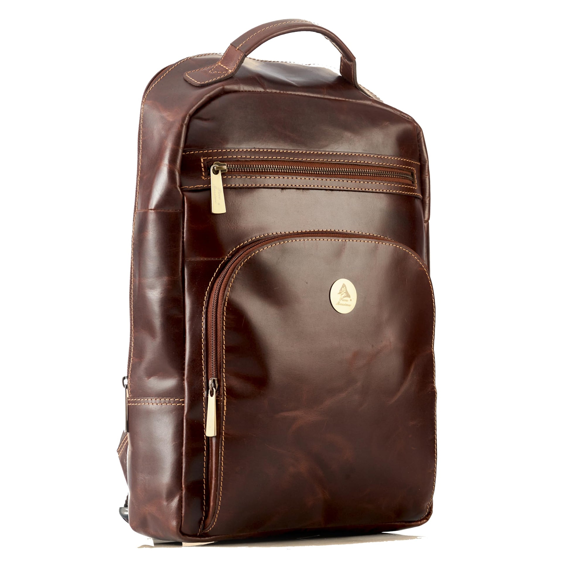 PICCO MASSIMO Leather Laptop Backpacks Professional Office Accessory |- image 4