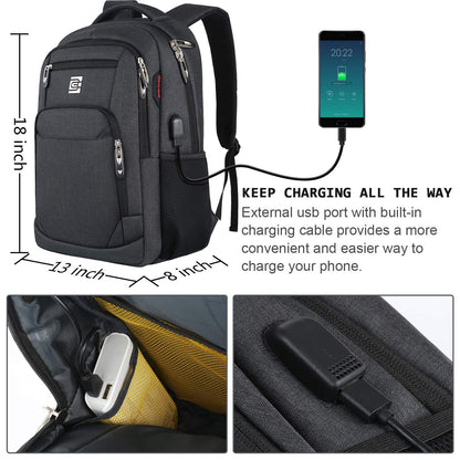 Volher Laptop Backpack,Business Travel Anti Theft Slim Durable Laptops- image 6