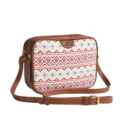 TEAL BY CHUMBAK Crossbody Sling Bag for Women | Stylish Printed Canvas Box Sling bag | Multipurpose Daily use Bag for Office/College/Travel