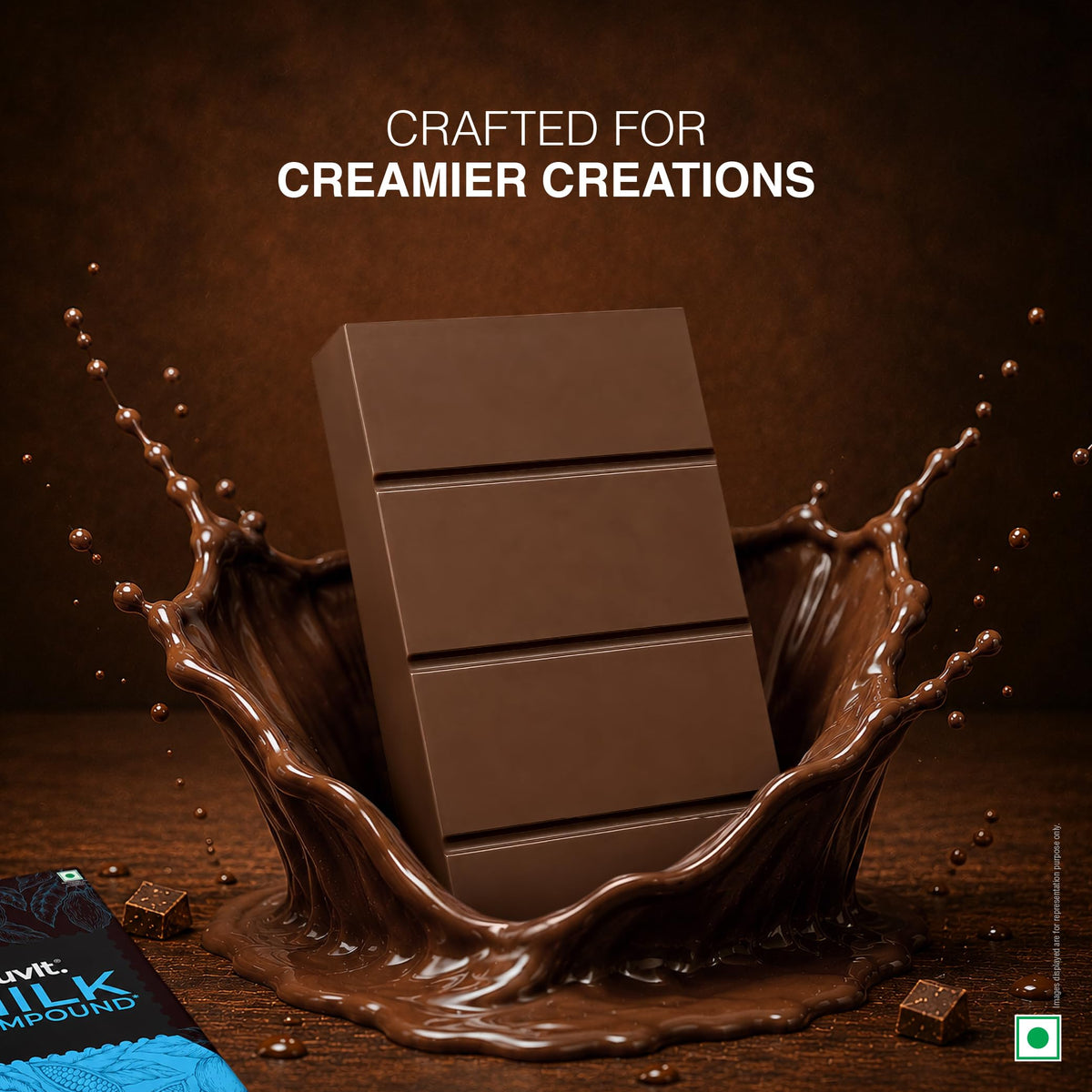 LuvIt. Cocoa Crush - Milk Compound Bars | Perfect for Baking, Frosting, Chocolate Making | 500g