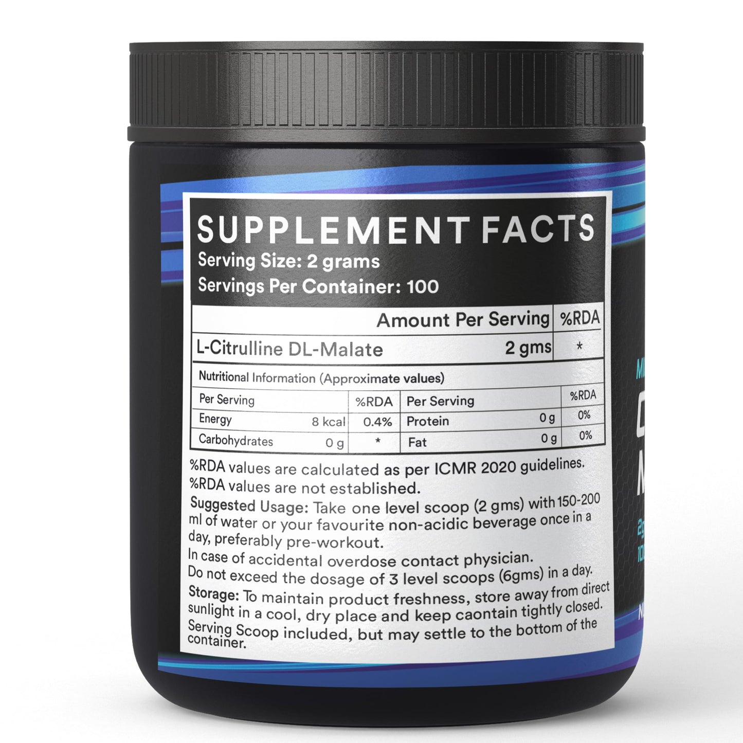 INLIFE L Arginine with L Citrulline | Nitric Oxide Precursor | Pre Workout Supplements for Men & Women - 60 Capsules and 200g Unflavoured